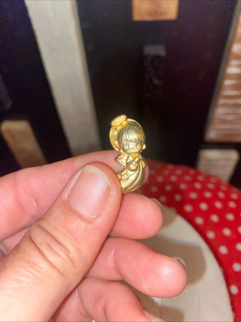 Precious Moments Gold-tone Angel Pin with Halo